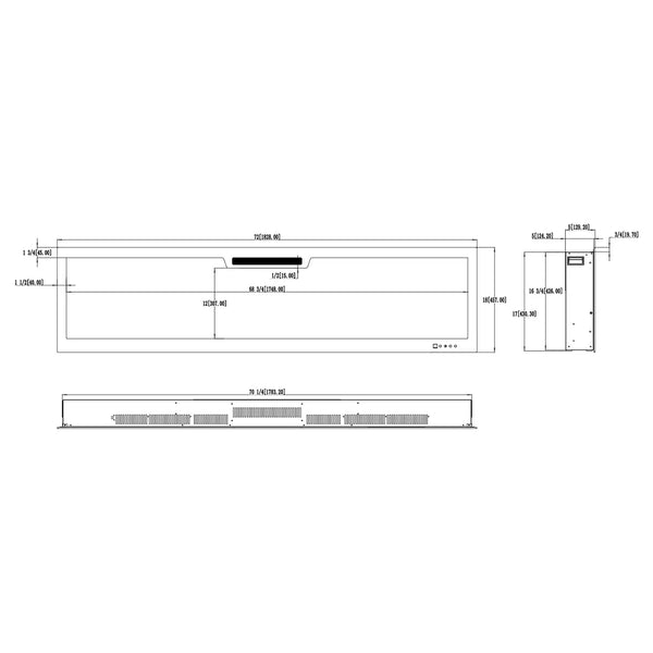 Aflamo Elite 182,8 cm Elektrisk Pejs