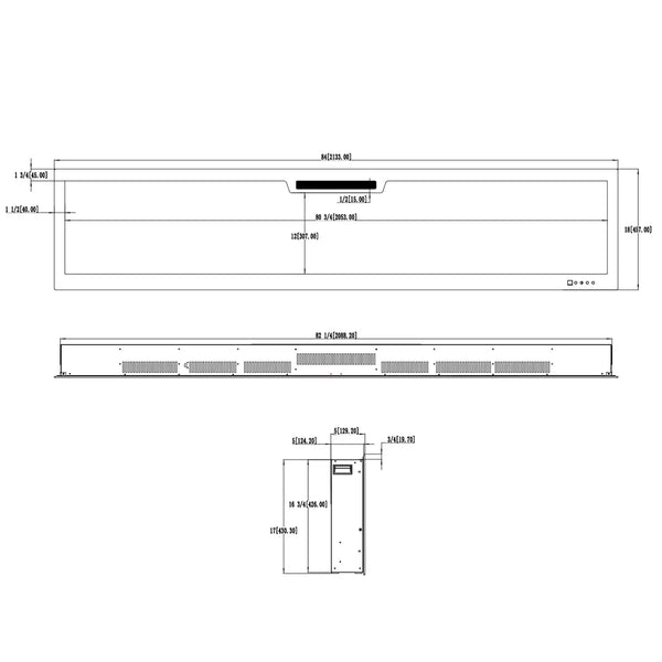 Aflamo Elite 213,3 cm Elektrische Haard