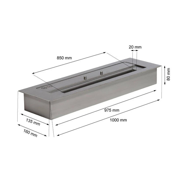 Superior 5 liter Bio-ethanol Brander - 100 cm