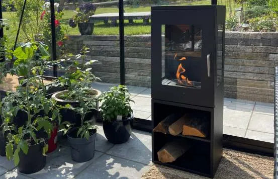 Bio-ethanol haard voor de serre