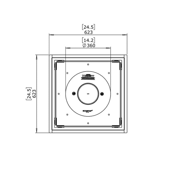 Square 22 Bio-ethanol Haard Inbouwkit