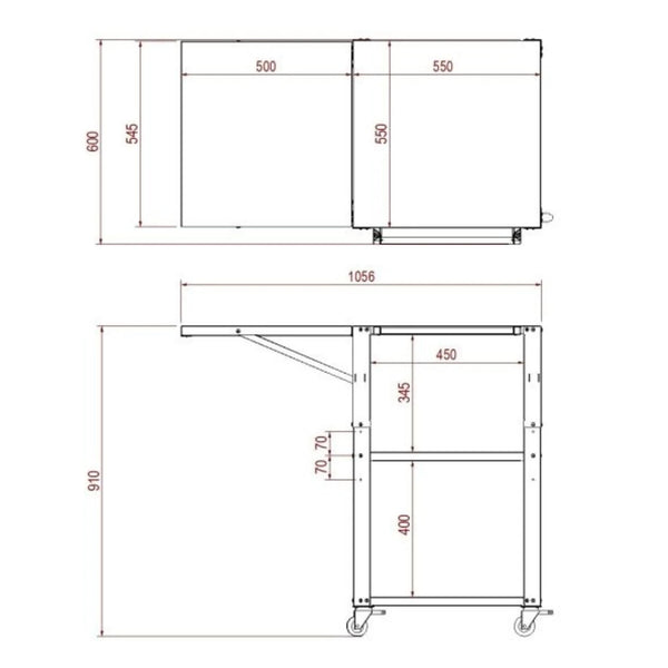 Roestvrijstalen Roltafel