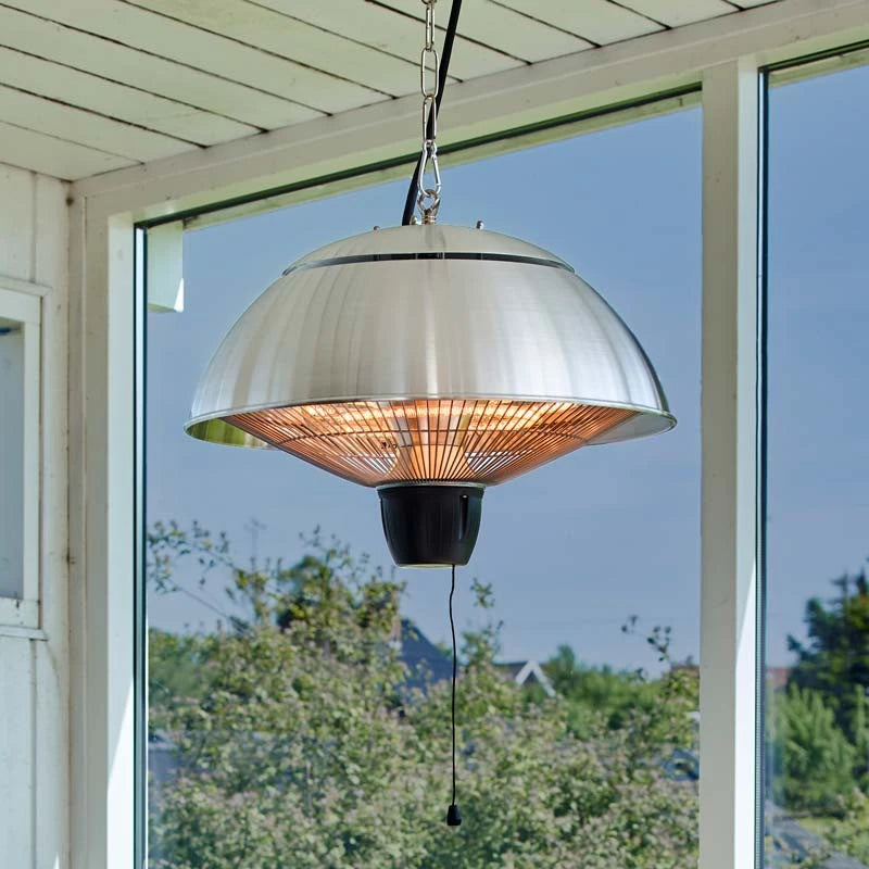 Terrasverwarmer Hangend 600-1500 W, Zilver