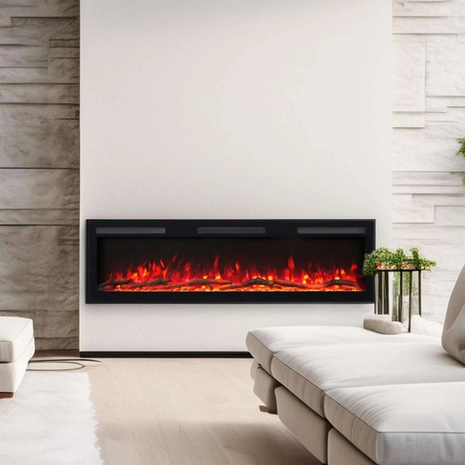 Majestic PRO Væghængt Elektrisk Pejs 84" (213 cm)