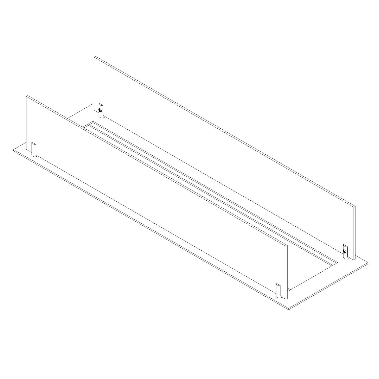 Inbouwprofiel voor brander 80 cm