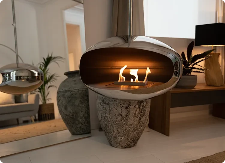 roestvrijstalen hangende bio-ethanol cocoon haard