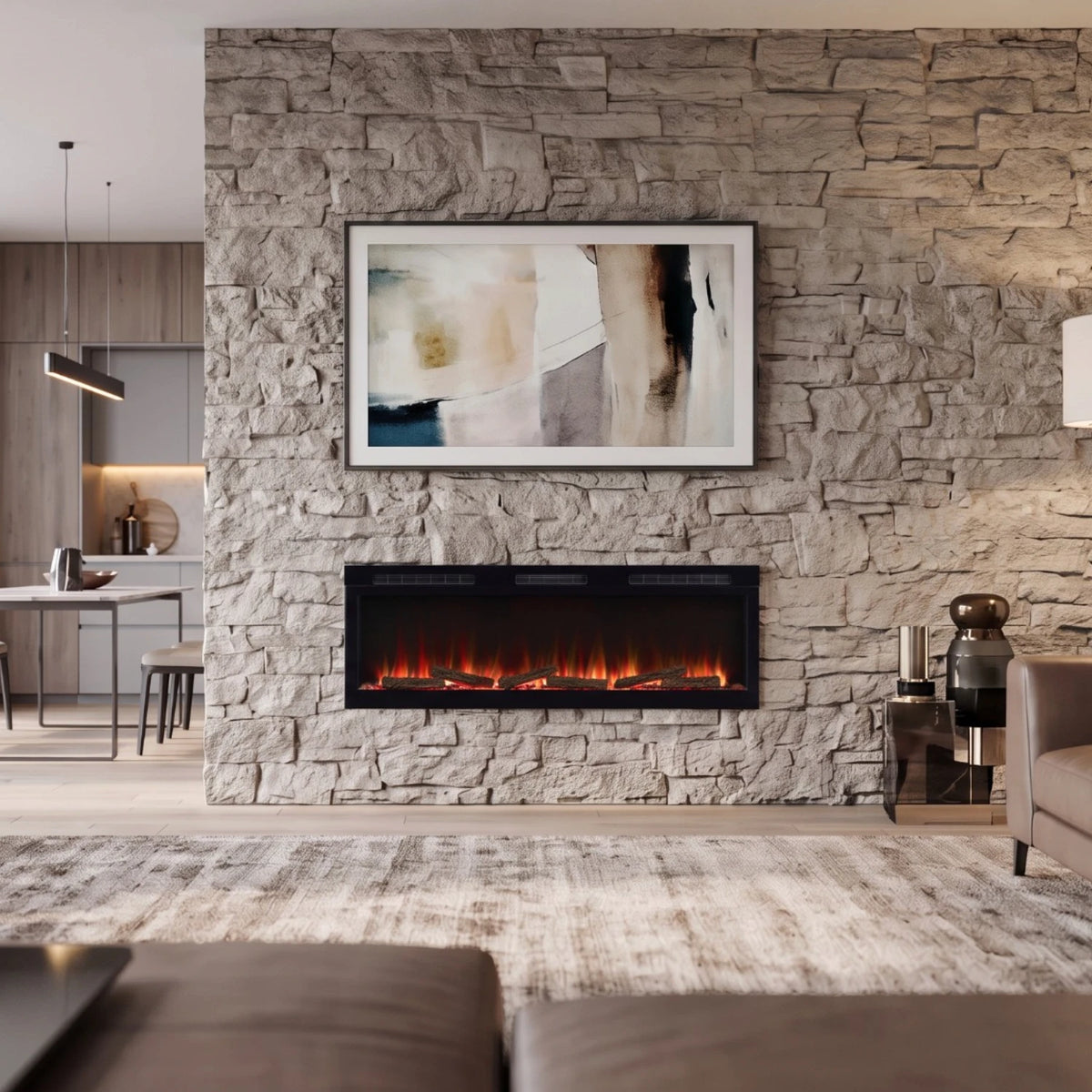 Sense 60 Electric Fireplace - Built-in or Wall-mounted