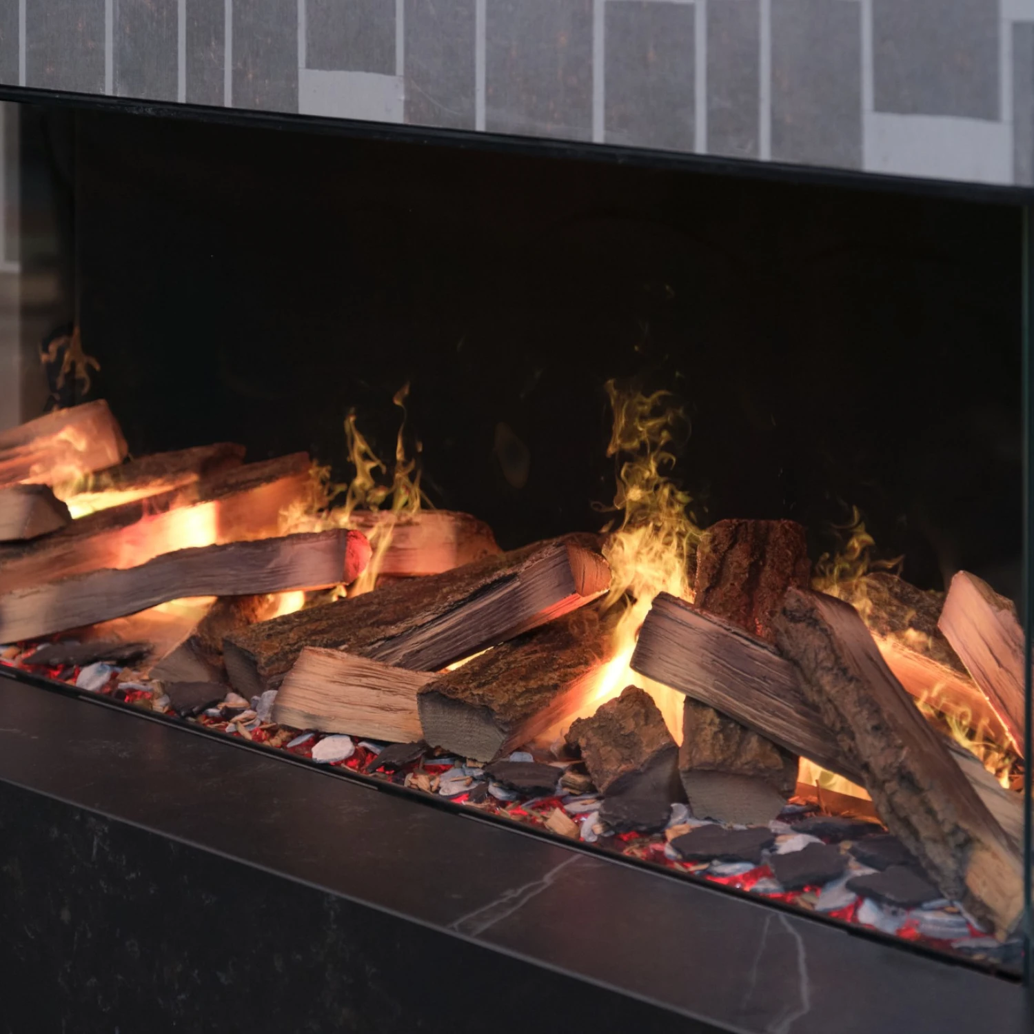 e-MatriX 1300-400 II-L - Hoek Inbouw Waterdamp Haard