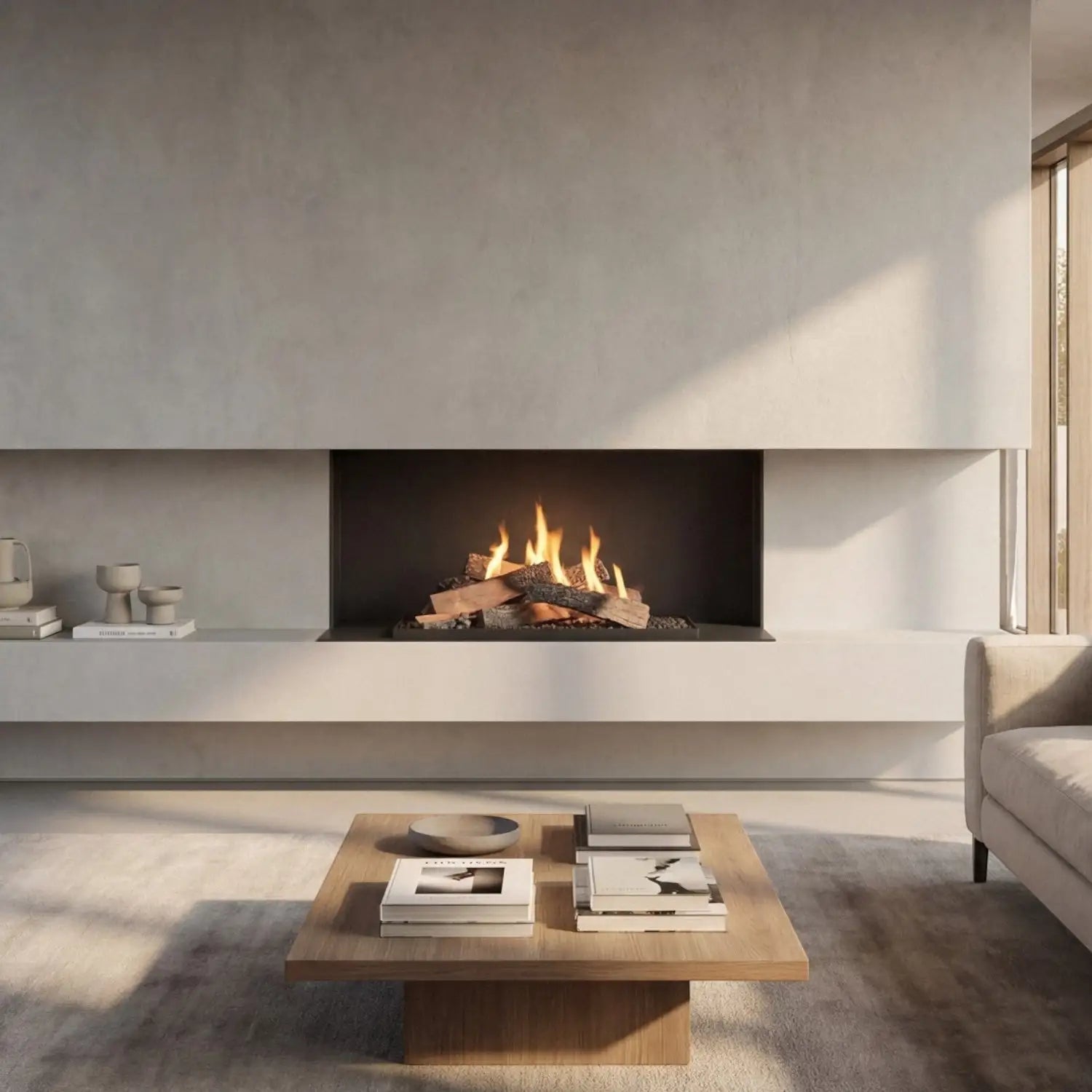 Planika FLA4 990 Logs – Afstandsbedienbare bio-ethanolbrander met realistische houtvlammen
