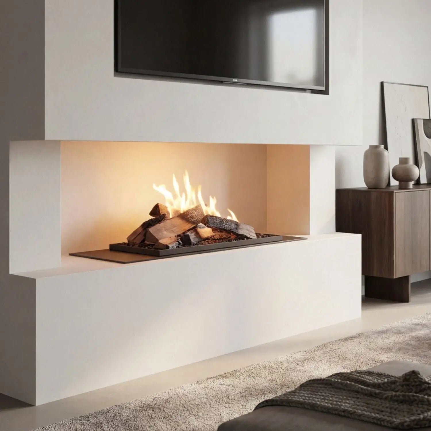 Planika FLA4 790+ Flogs: Afstandsbedienbare bio-ethanolbrander met realistische houtvlammen