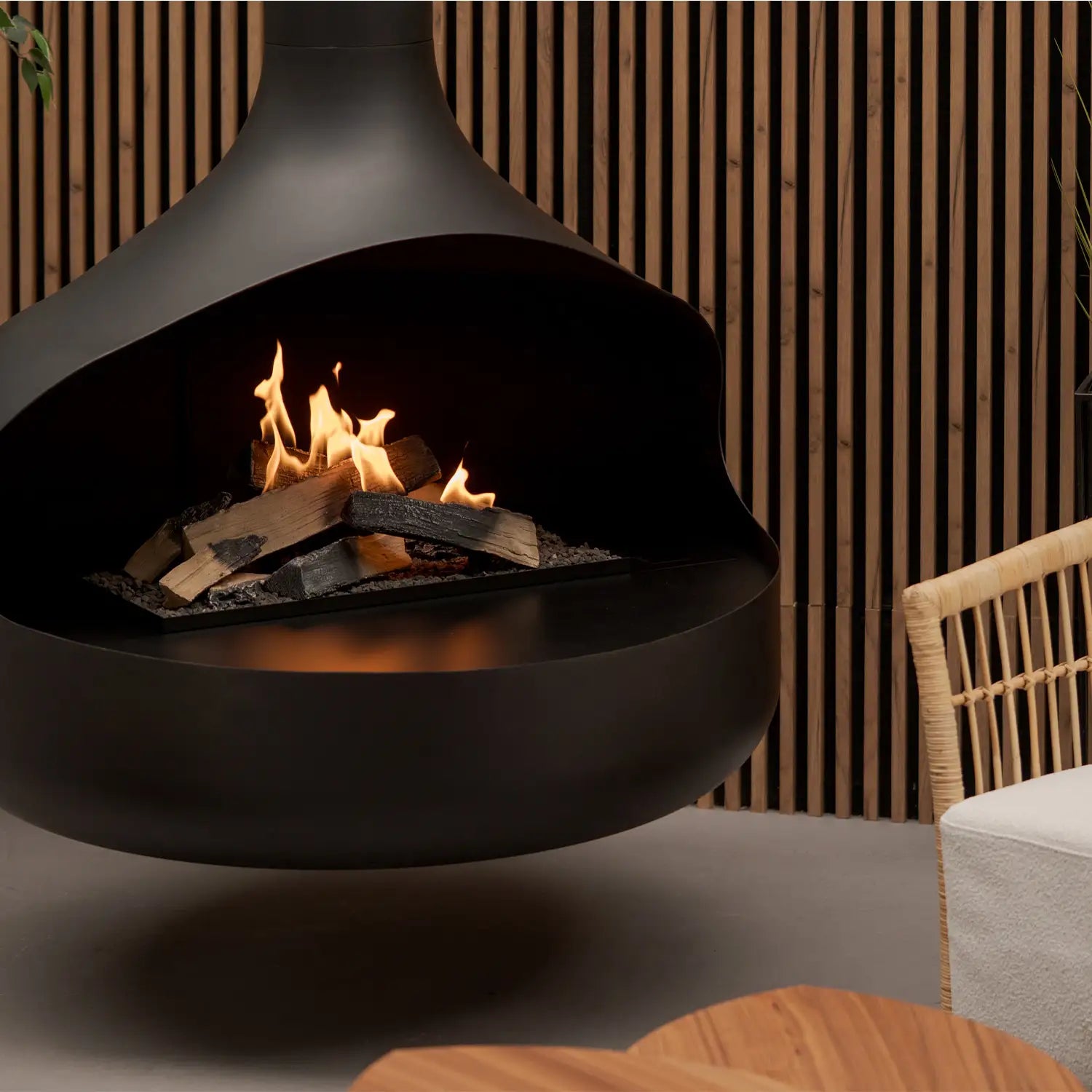 ONI Flogs - Plafondgemonteerde bio-ethanol haard