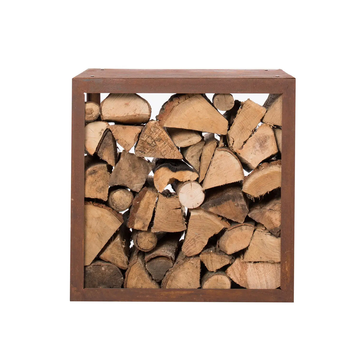 Opslag haardhout uit cortenstaal - 50 cm