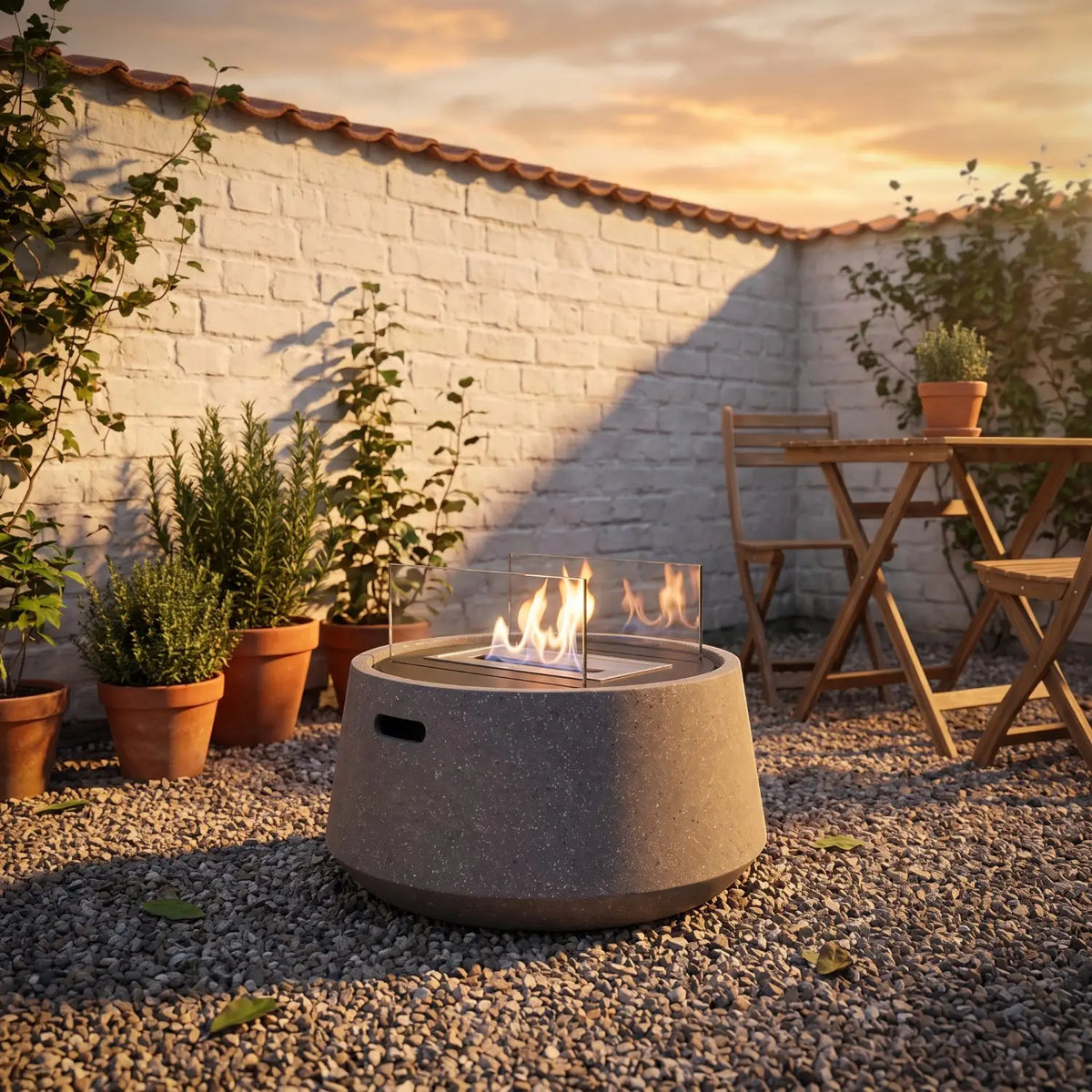 KELO - Granietgrijs - Outdoor bio-ethanol haard