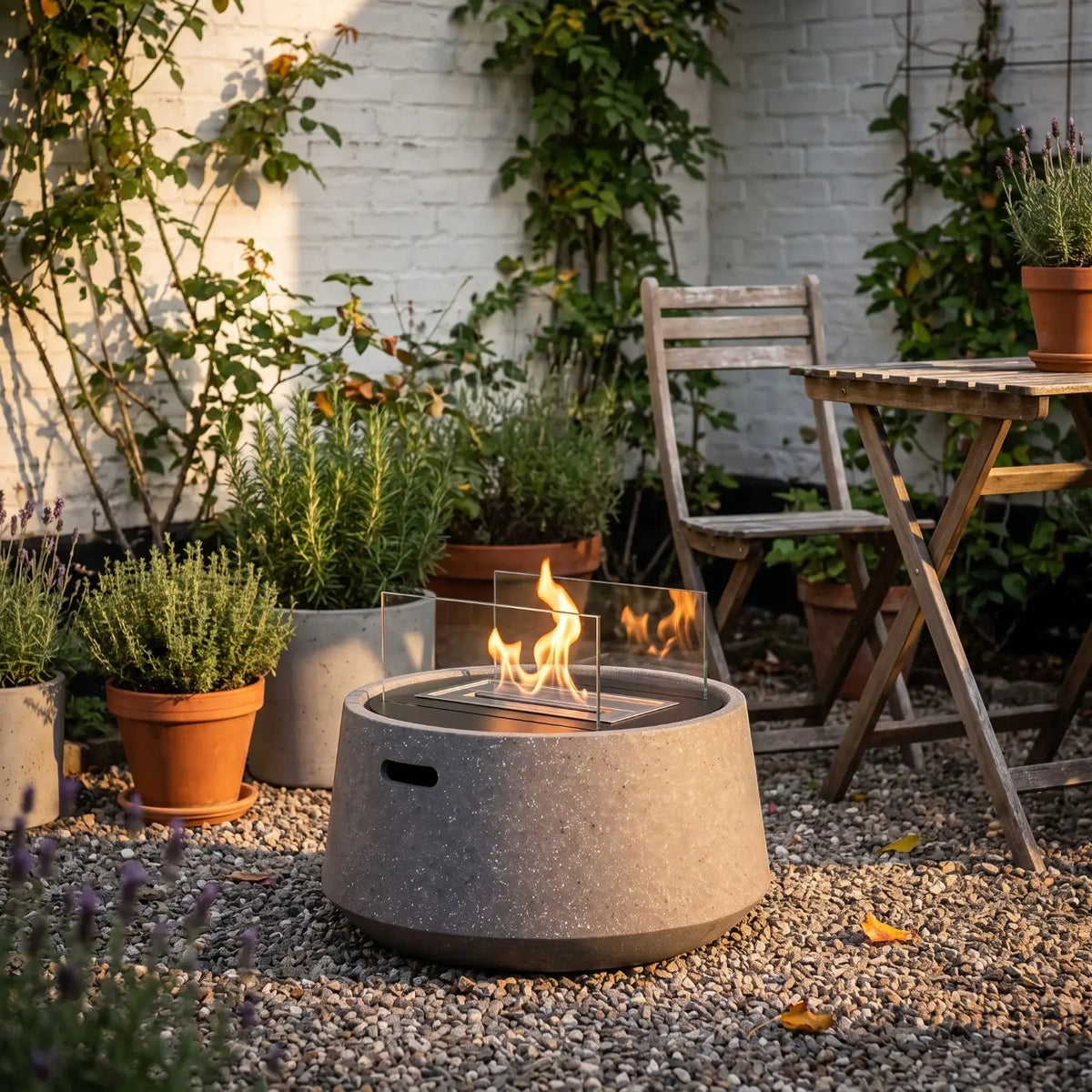 KELO - Granietgrijs - Outdoor bio-ethanol haard
