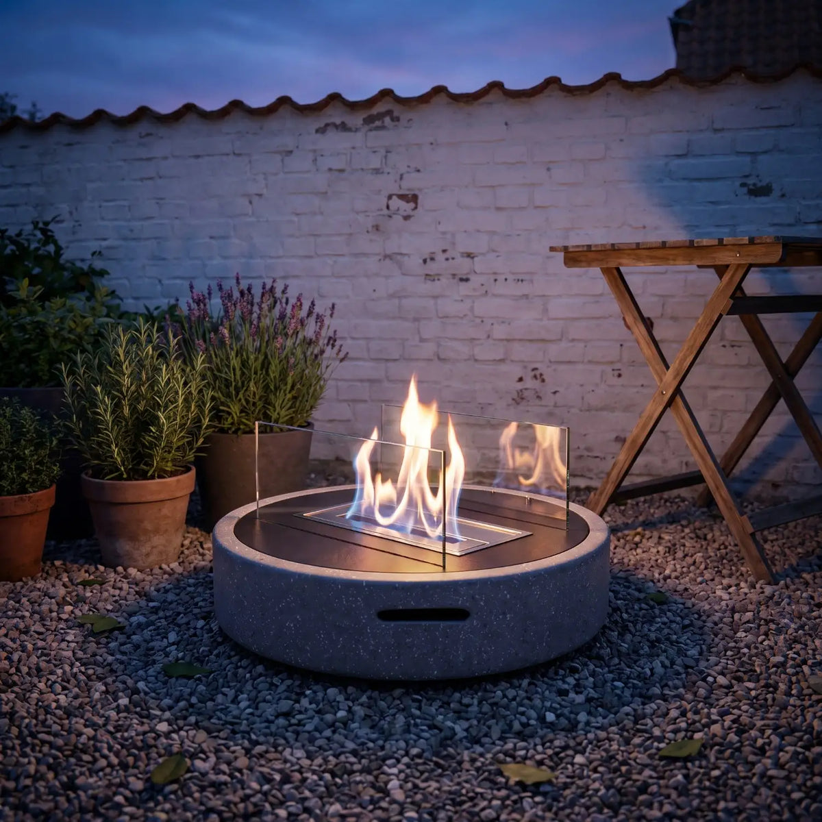 VESTA - Granietgrijs - Outdoor bio-ethanol haard
