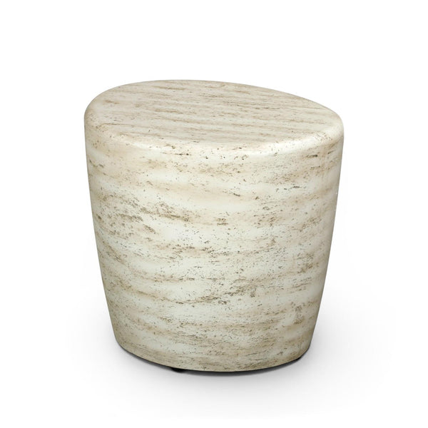 Bijzettafel Organic Travertine – Buiten Composiet Accenttafel