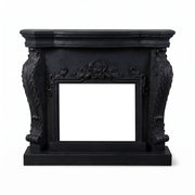 Ymir Freestanding Fireplace Surround in Black – No Insert