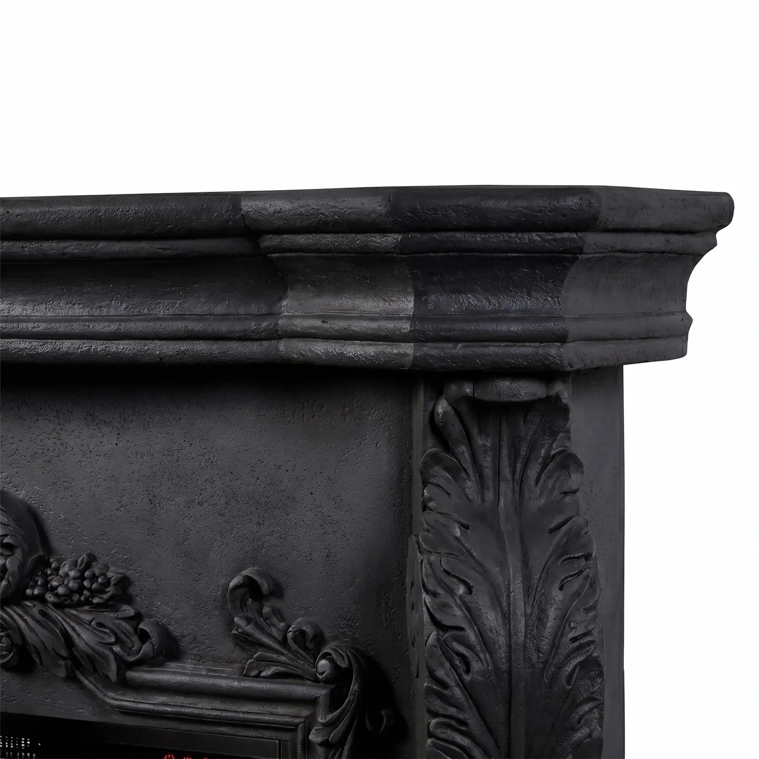 Ymir - Electric Fireplace in Black Polystone