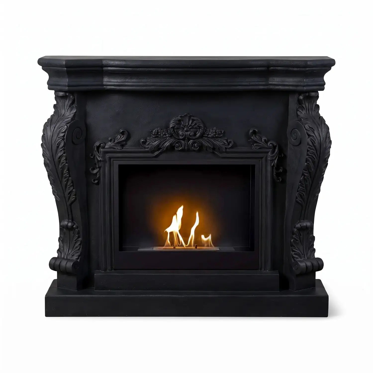 Ymir - Freestanding Bioethanol Fireplace in Black