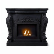 Ymir - Freestanding Bioethanol Fireplace in Black