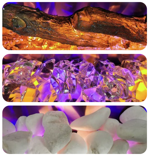 LED Pro elektrische inbouwhaard - 80 cm