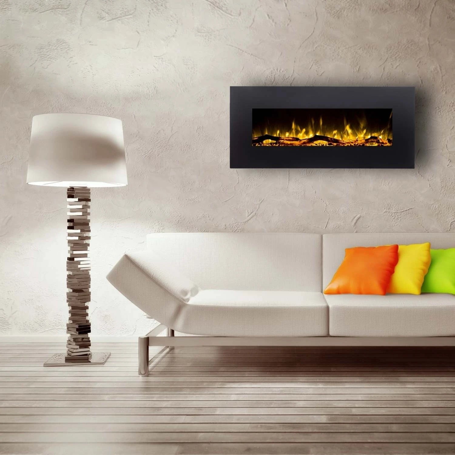 Aflamo Albion 110 cm Zwart Elektrische Haard