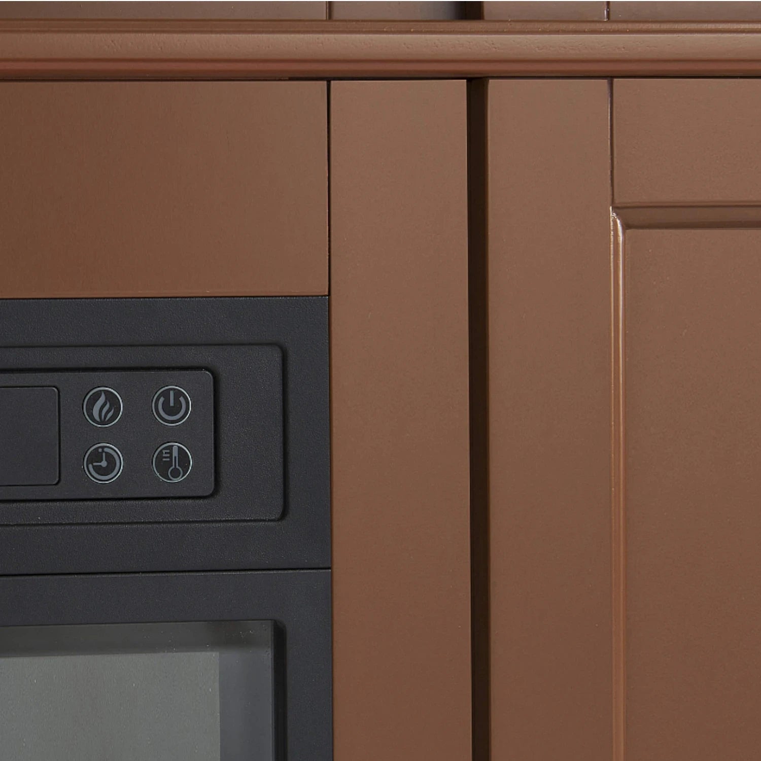 Linz 2-in-1 elektrische haard – bruin