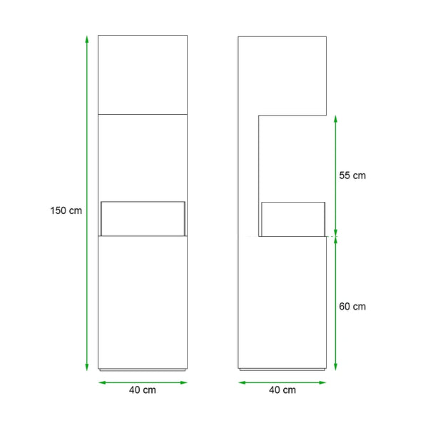 Open 3-zijdige biohaard - Wit