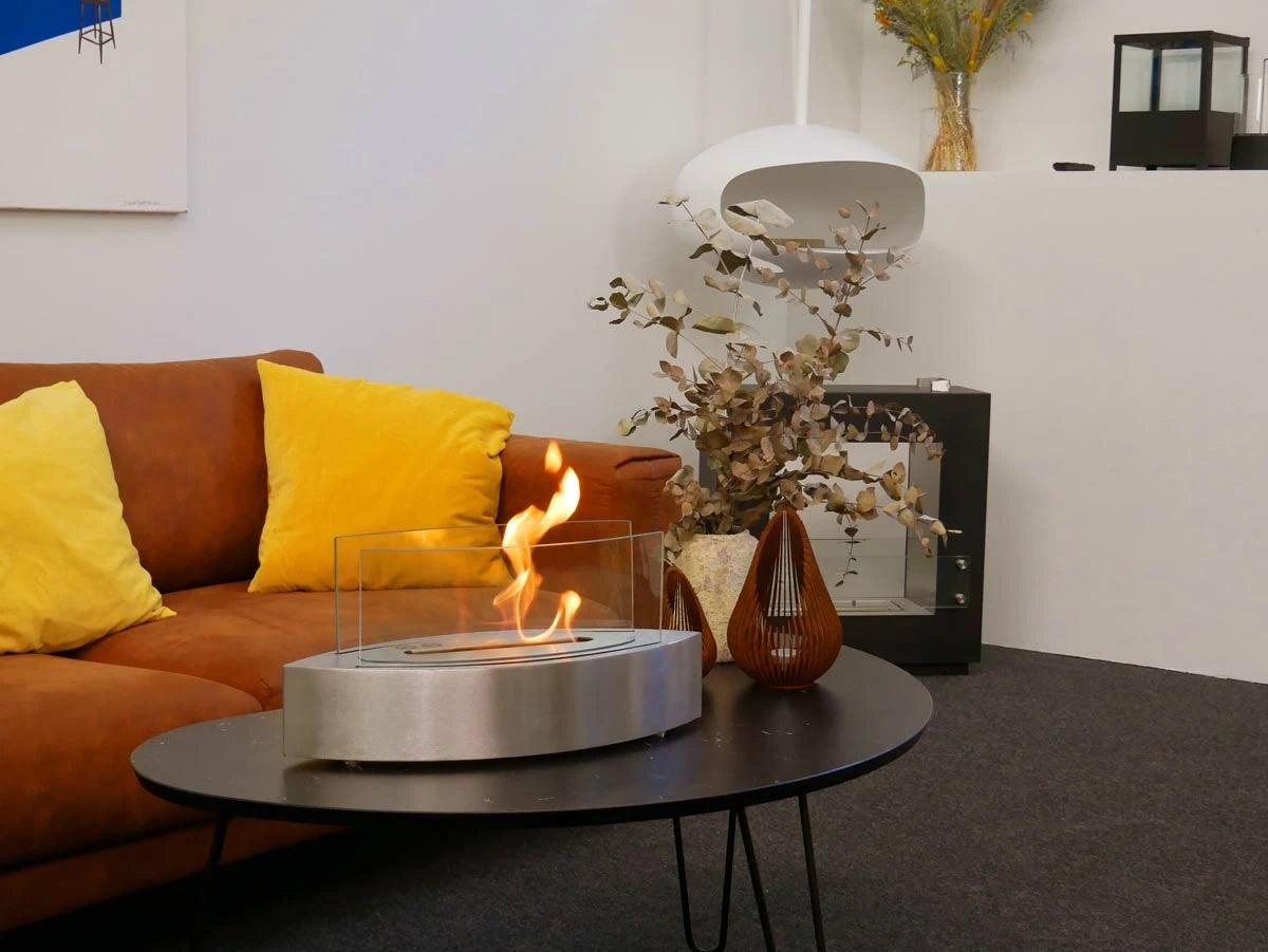 Tafelhaard bio-ethanol oval- Staal