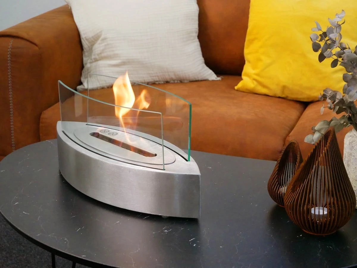 Tafelhaard bio-ethanol oval- Staal