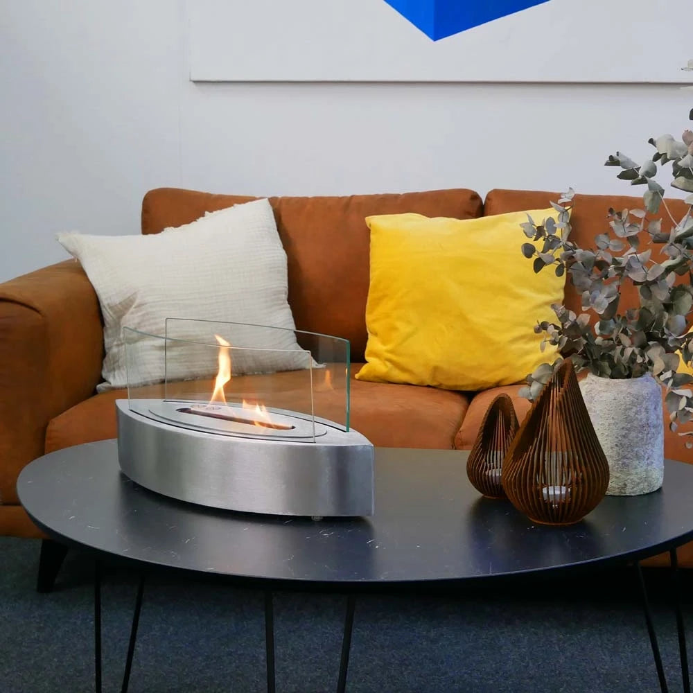 Tafelhaard bio-ethanol oval- Staal