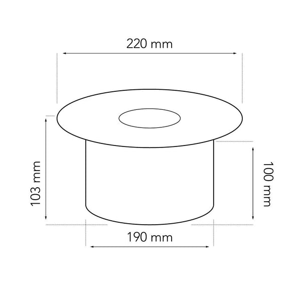 Outdoor Round 2,5 Litre Bioethanol Burner Ø19 cm