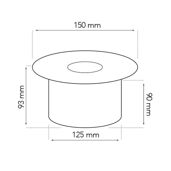 Outdoor ronde 1 liter bio-ethanol brander - Ø15 cm