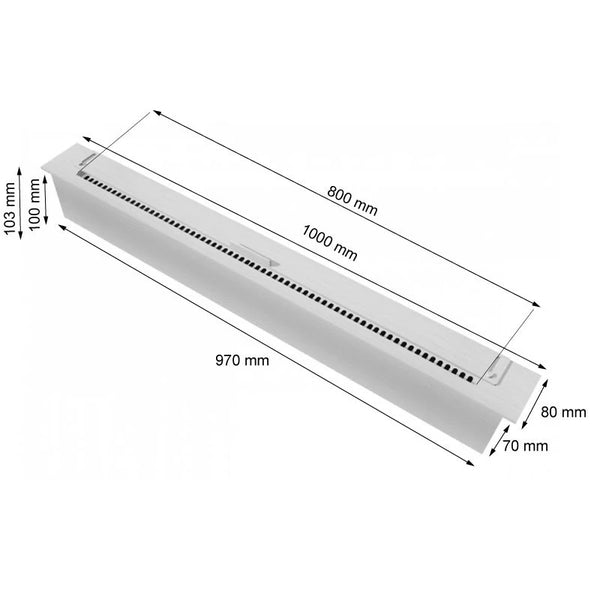 Slimline brander - 100 cm