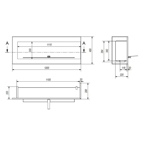 Hoekhaard 120 cm - Rechts