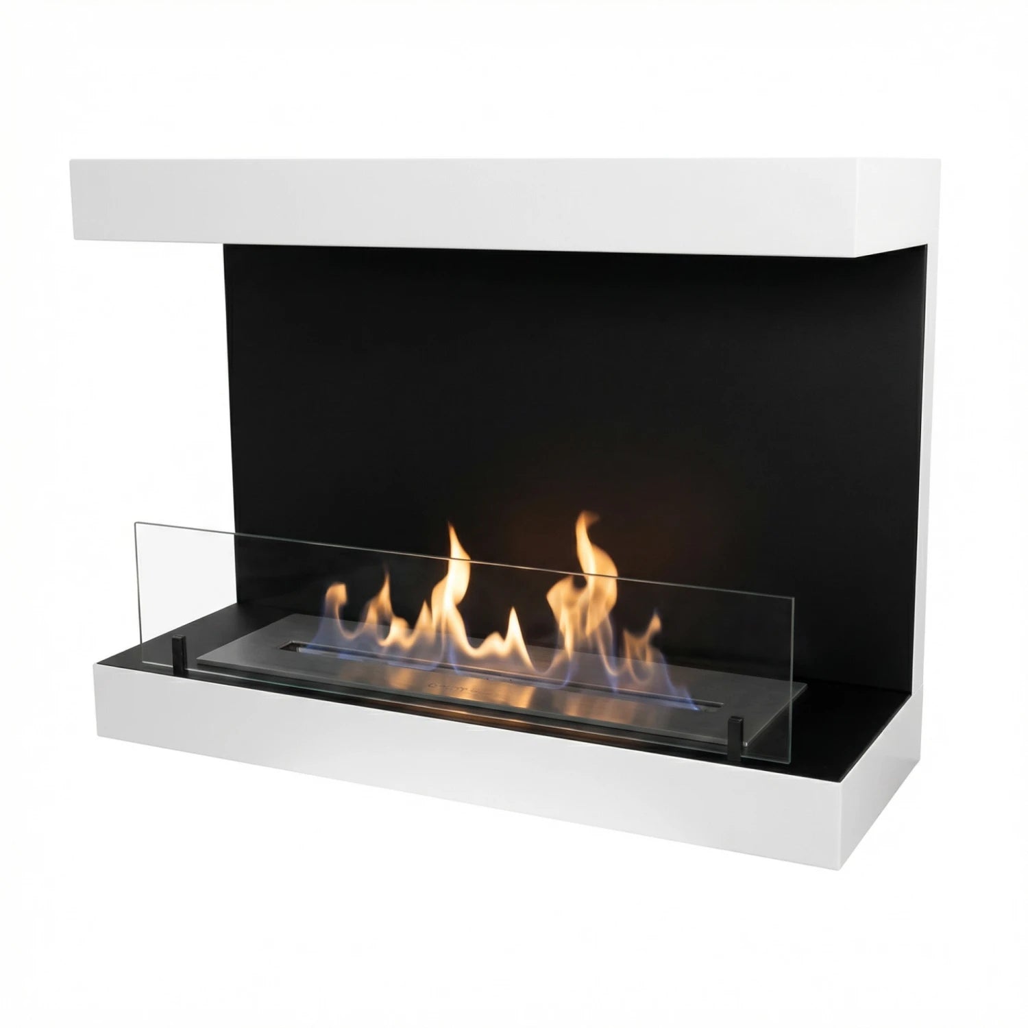 Dakota - Driezijdige bio-ethanol wandhaard - 80 cm