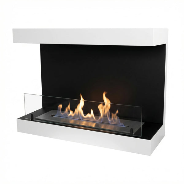 Dakota White - 3-sided 80 cm Wall Biofireplace
