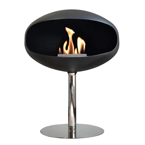 Cocoon Pedestal - Mat zwart met stalen voetstuk