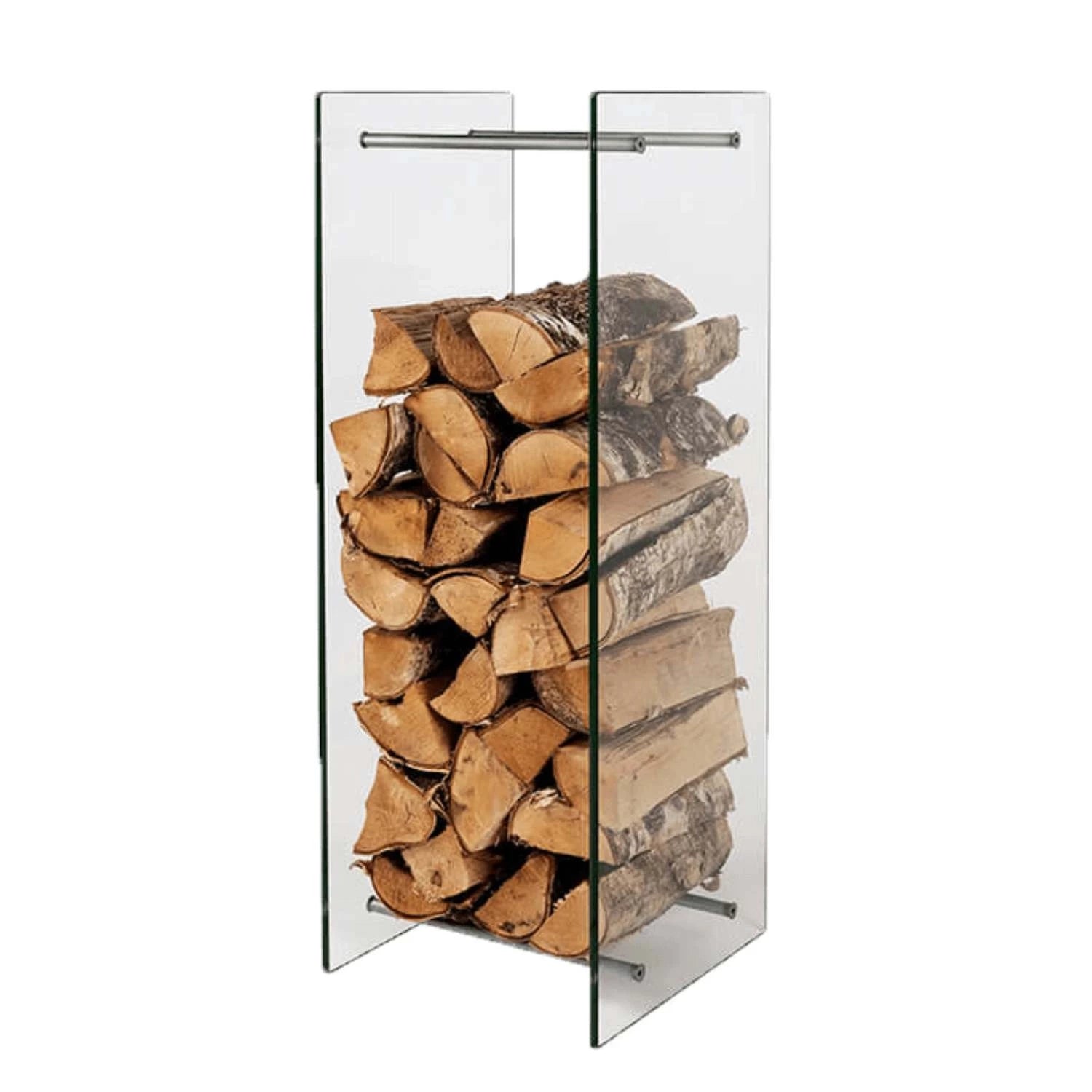 Brandhoutrek van glas - 140 cm H
