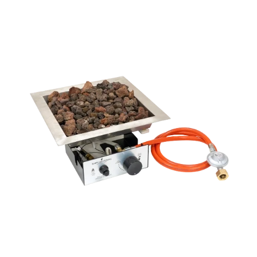 Brandervierkant 36x36cm – Ingebouwde LPG-gasbrander voor vuurtafeltjes