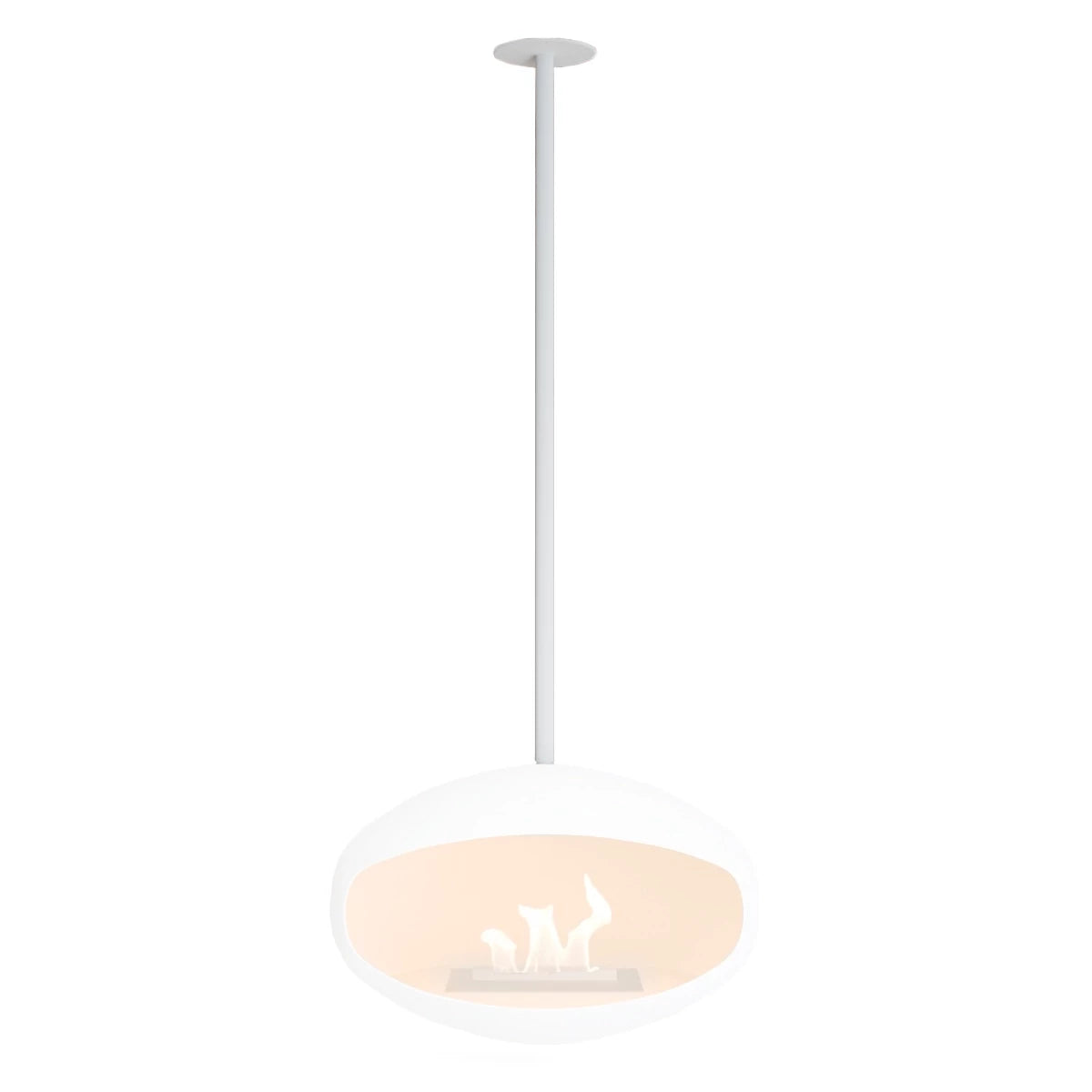 Witte Plafondbeugel en Stang - Cocoon Fires