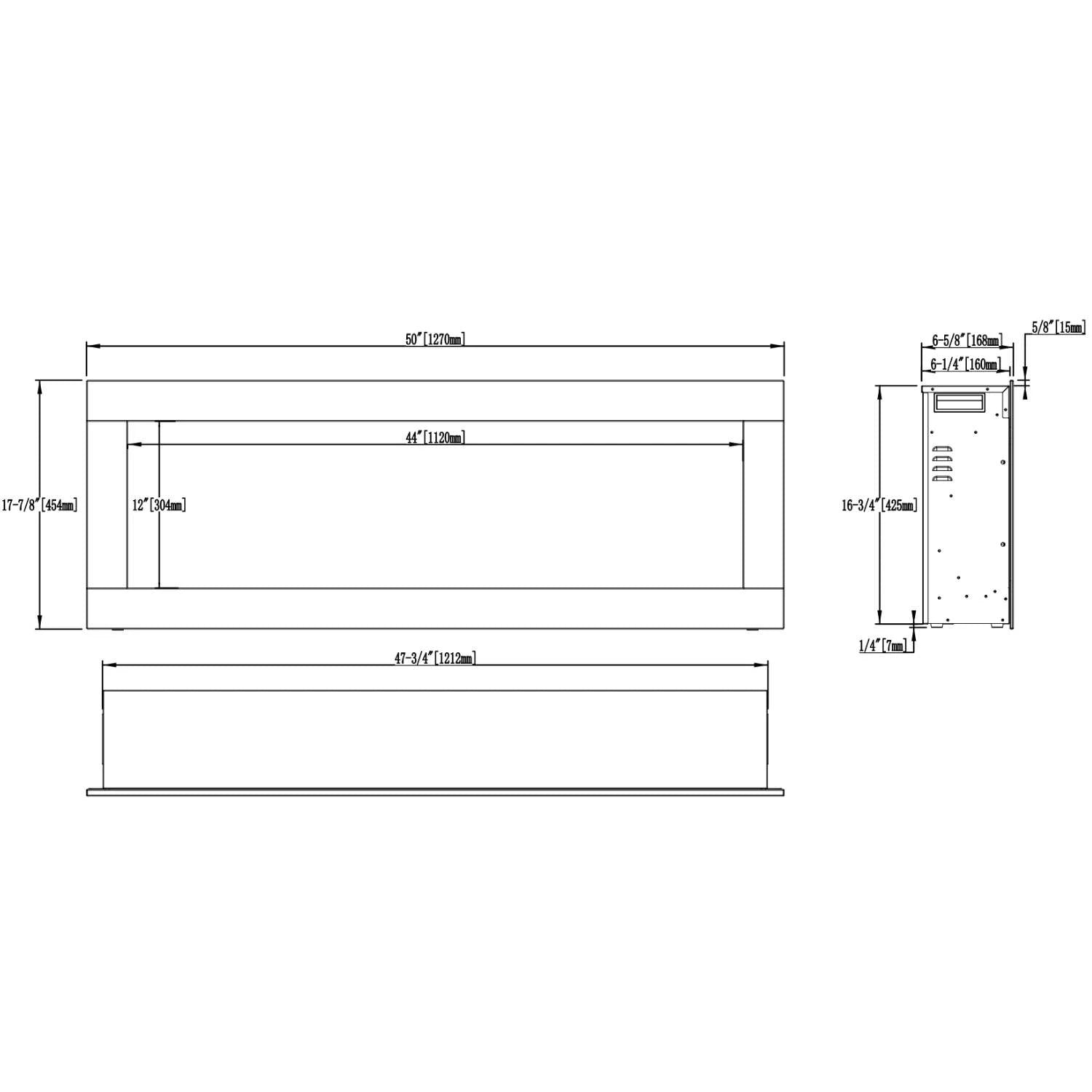 Aflamo Diamond 128 cm elektrische haard