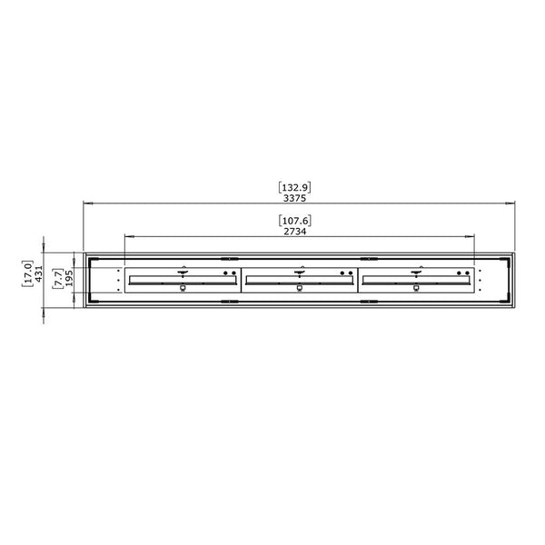 Linear 130 Bio-ethanol Haard Inbouwkit