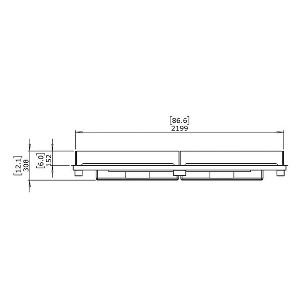 Linear 90 Bio-ethanol Haard Inbouwkit