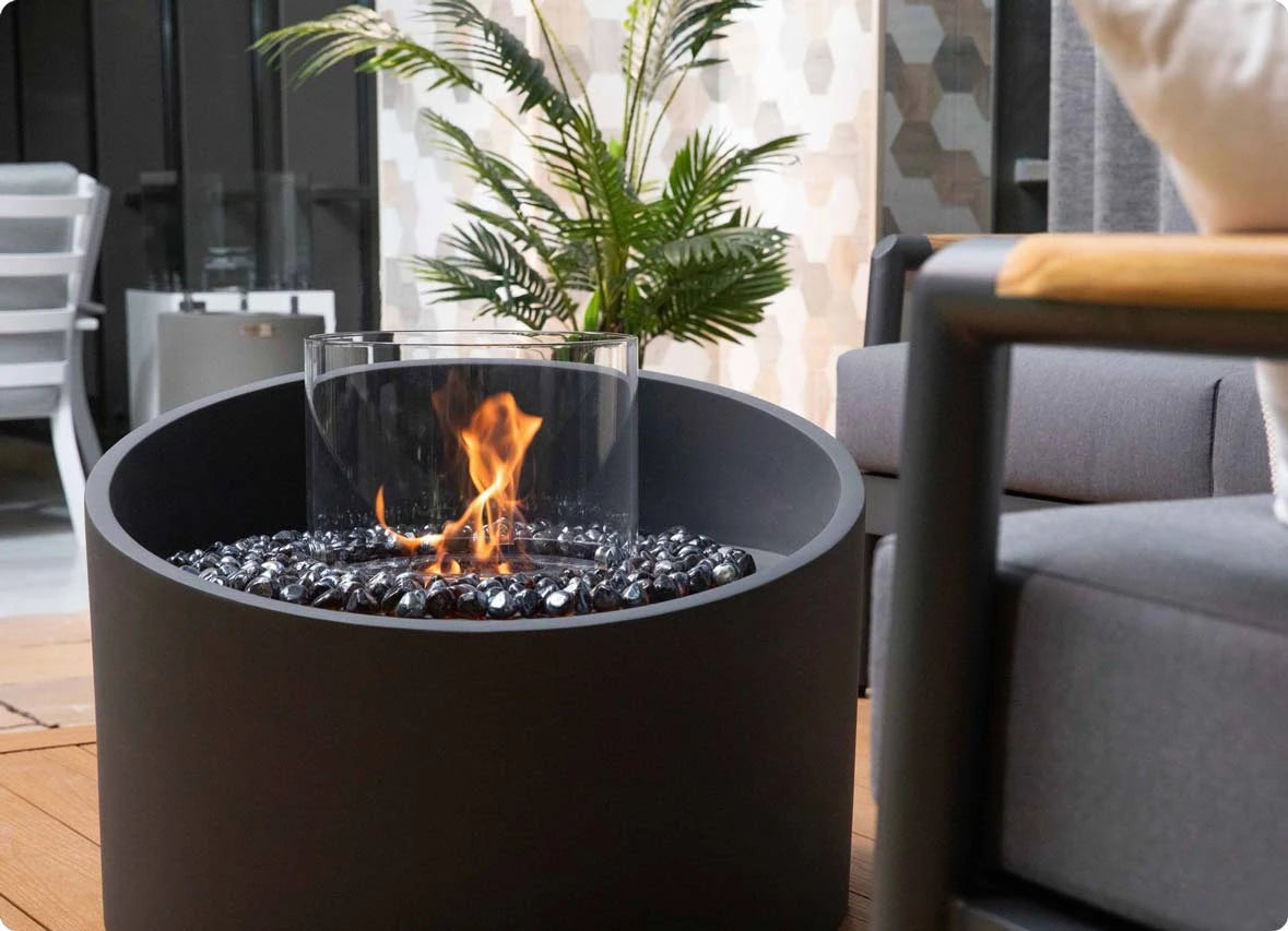 Torre bio-ethanol vuurkolom in leisteenzwart