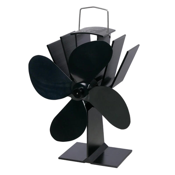 Zwarte warmteverspreidende ventilator – 4 staalbladen