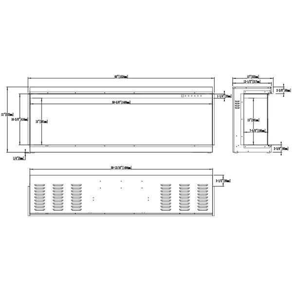 Aflamo Goud 152 cm Elektrische Haard