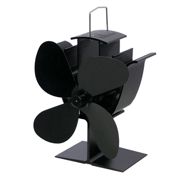 Warmte-aangedreven haardventilator – 4 bladen | Staal
