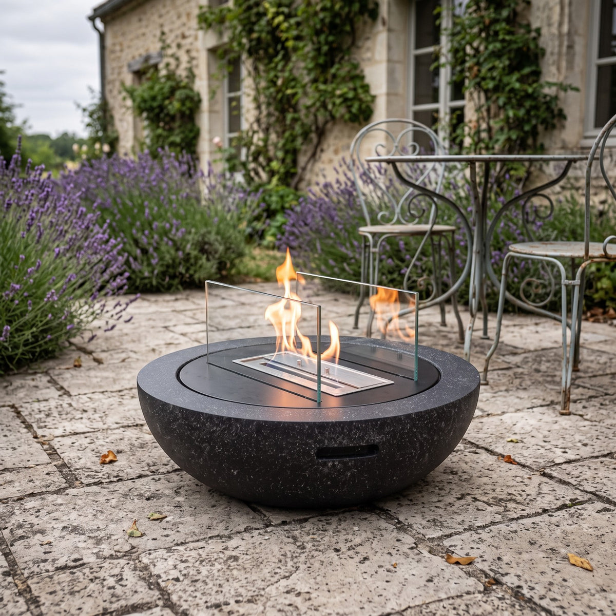 LUMA - Granietzwart - Outdoor bio-ethanol haard