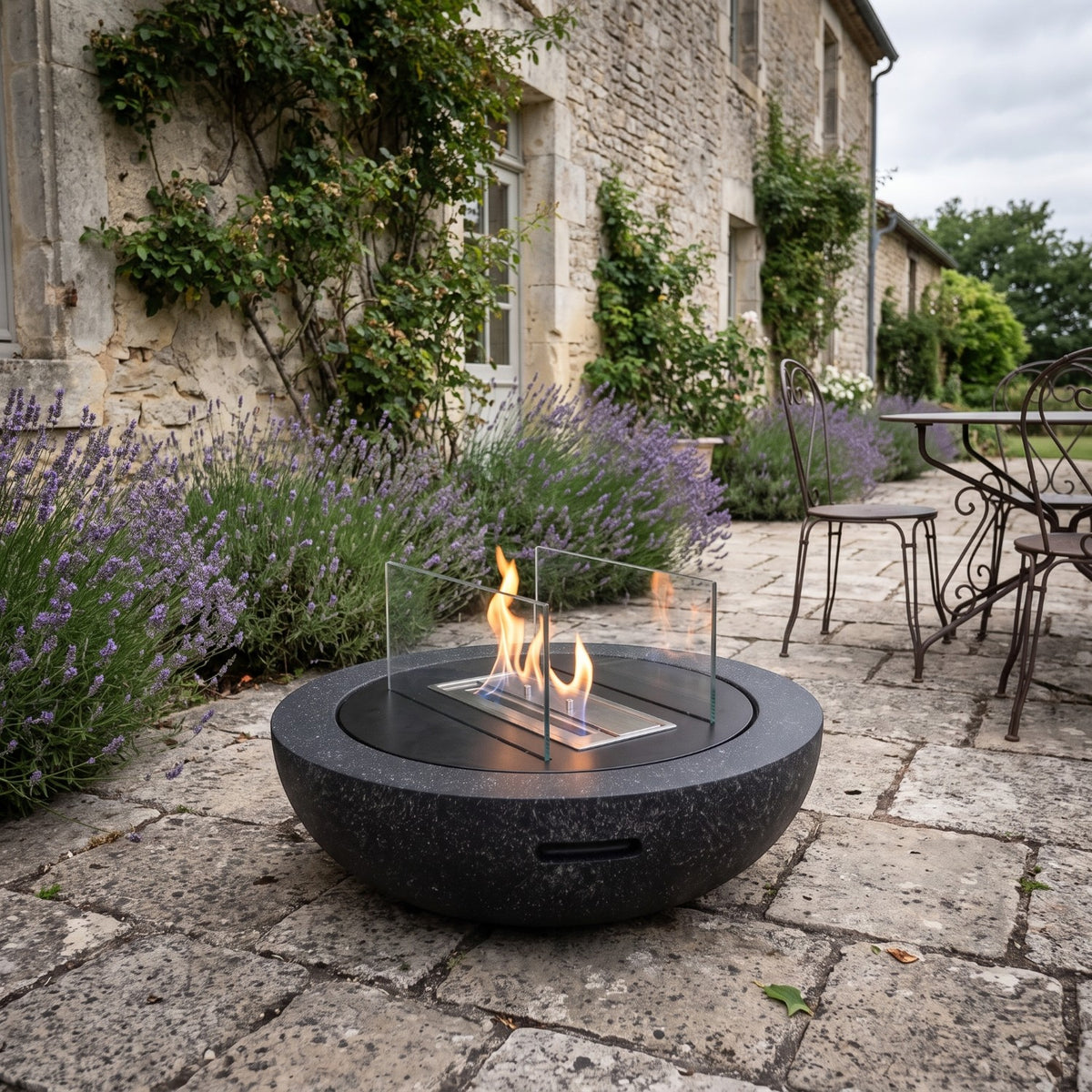 LUMA - Granietzwart - Outdoor bio-ethanol haard